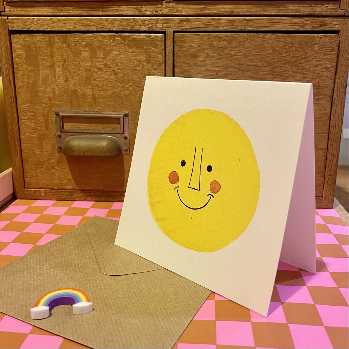 Kort påskebuket Pastel