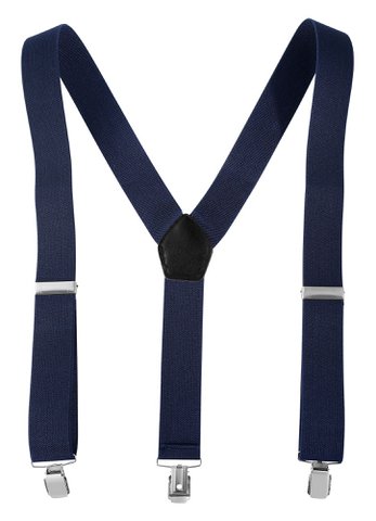 Suspenders total length 95 cm, dark blue