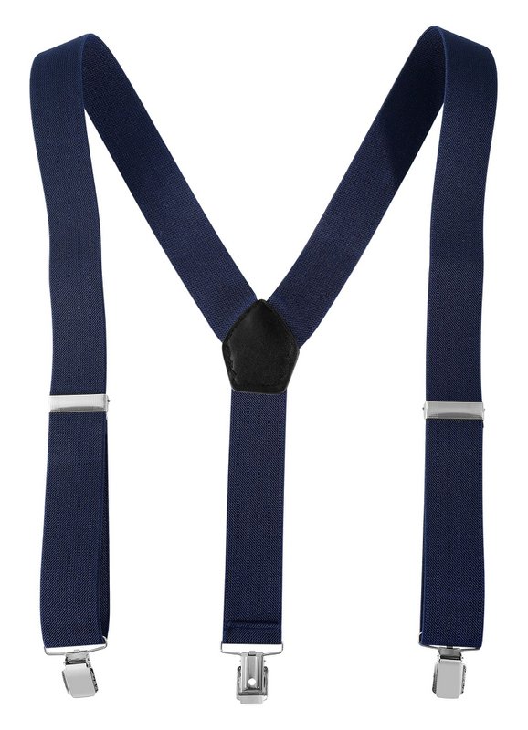 Suspenders total length 95 cm, dark blue