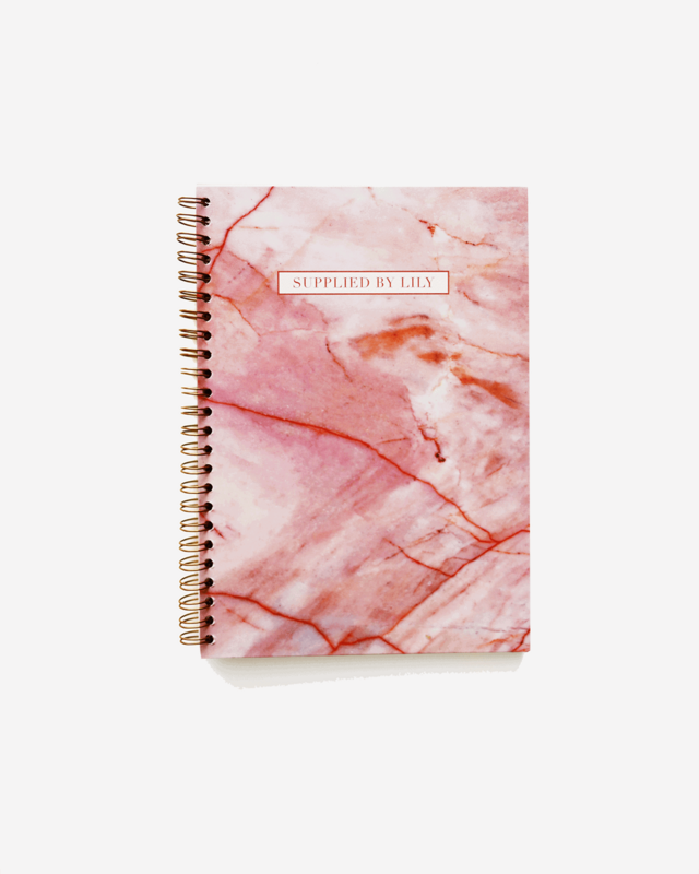 Quaderno a spirale A5 in lussuoso quarzo rosa