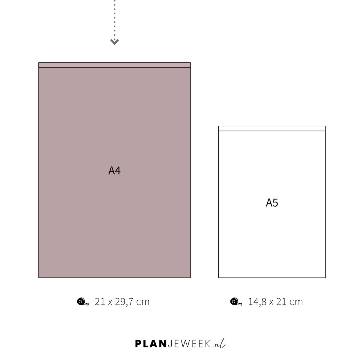 Prikkelarme A4 dagplanner 'Lotus' schrijfblok
