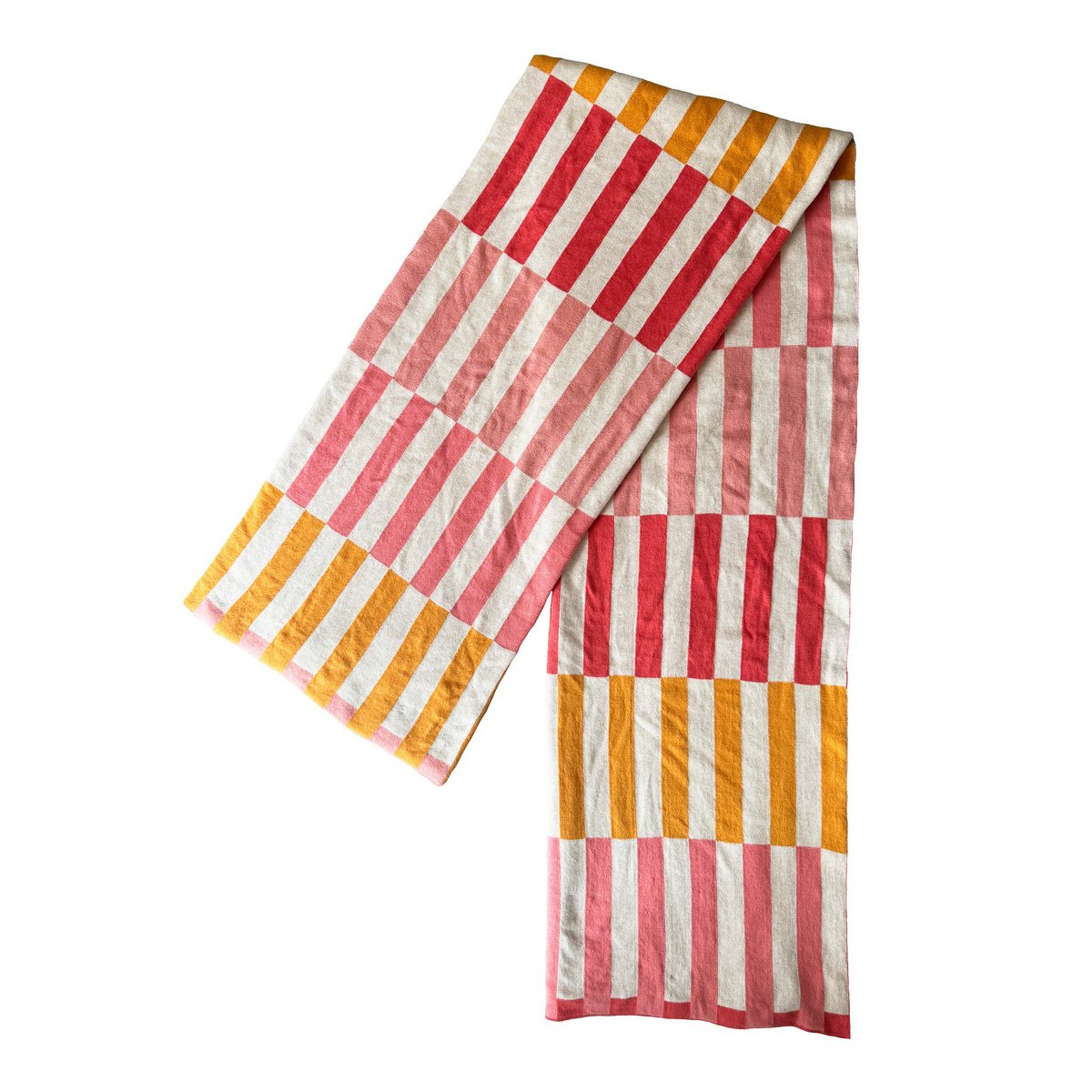 Mojo Pink Jacquard Throw – Blødt børstet bomuld