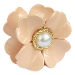 Fiore fermaglio per capelli beige