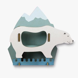 Children's wardrobe thick animals - polar bear