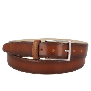 Belt Men Leather Vacchetta Brown Cognac