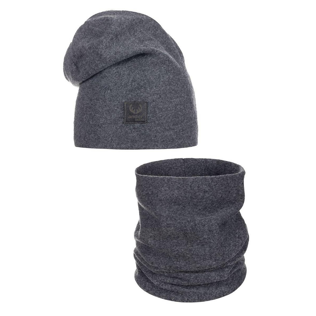 BENIAMINA hat with a snood - DARK PINK