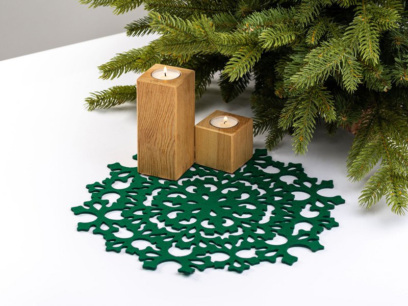 Kersttafelplacemat SNOWFLAKE