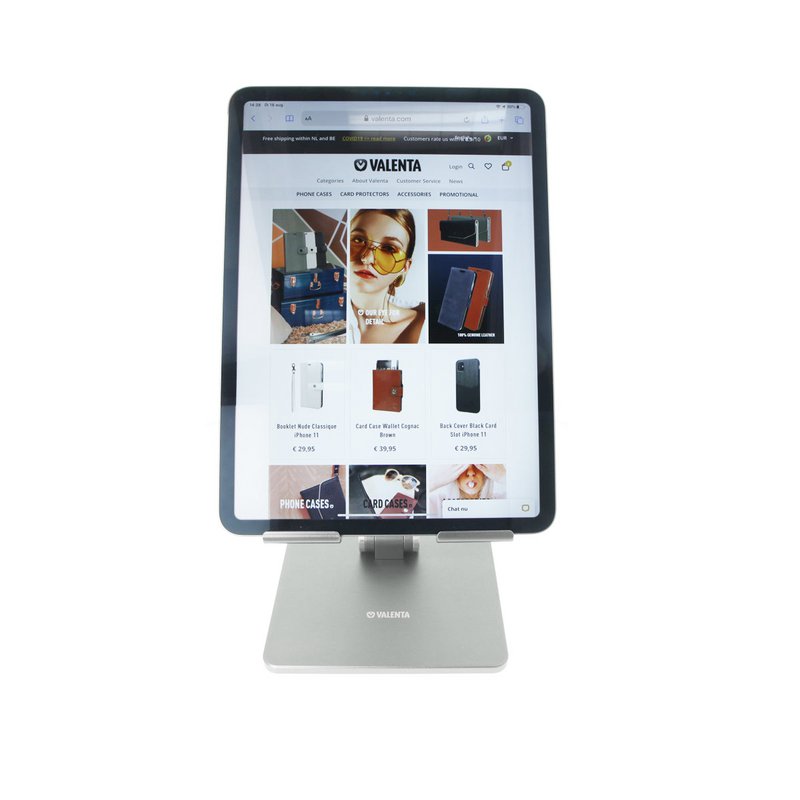 Tabletholder Foldbar Alu Sølv