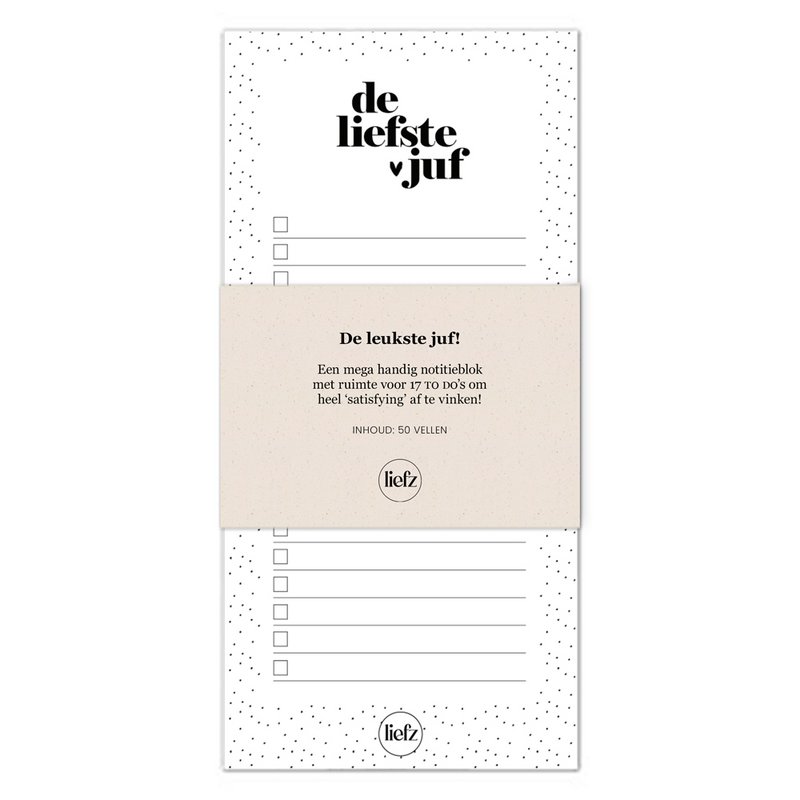 Notitieblok | To do's | De liefste juf