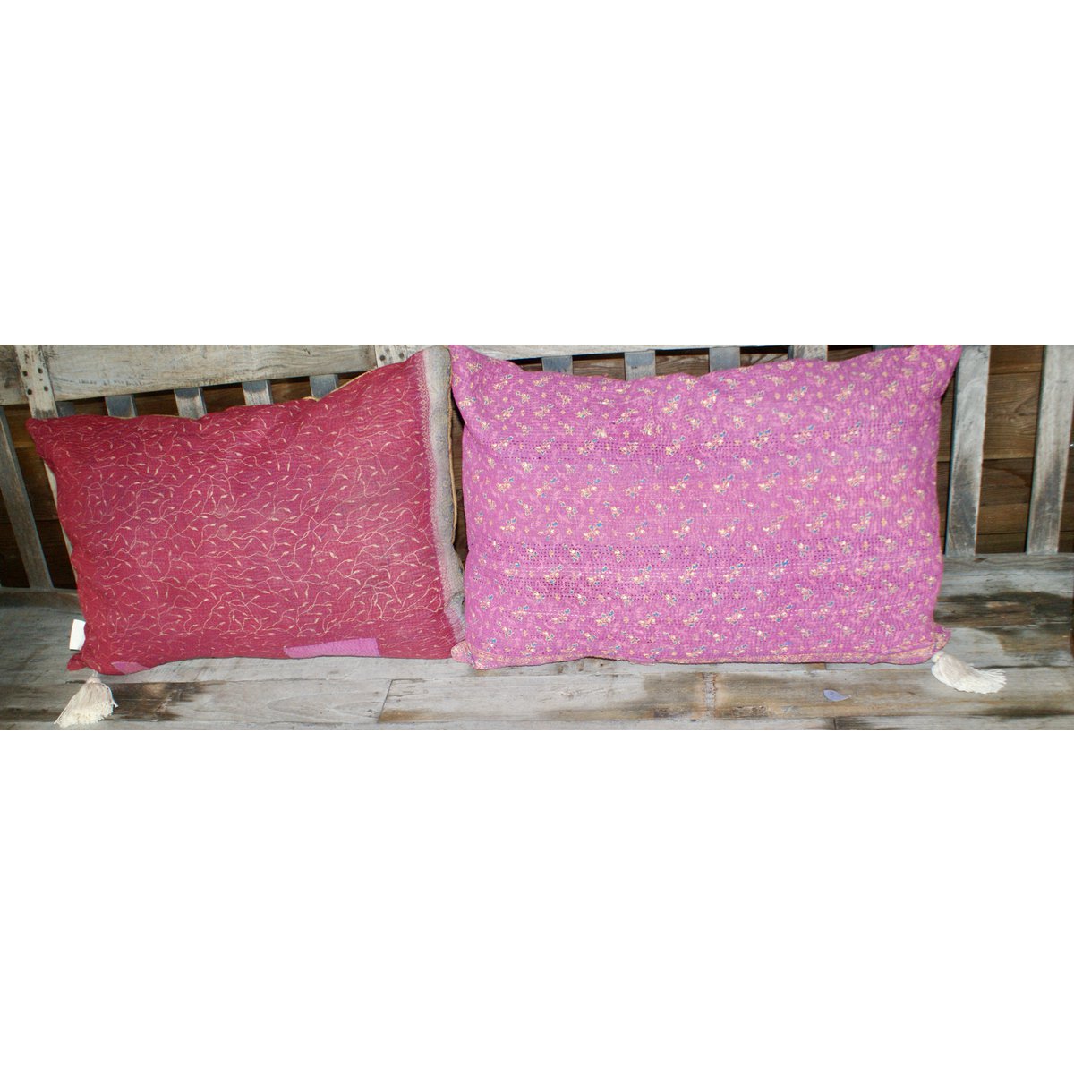Cushion Cover Vintage Kantha 40x60 cm pink