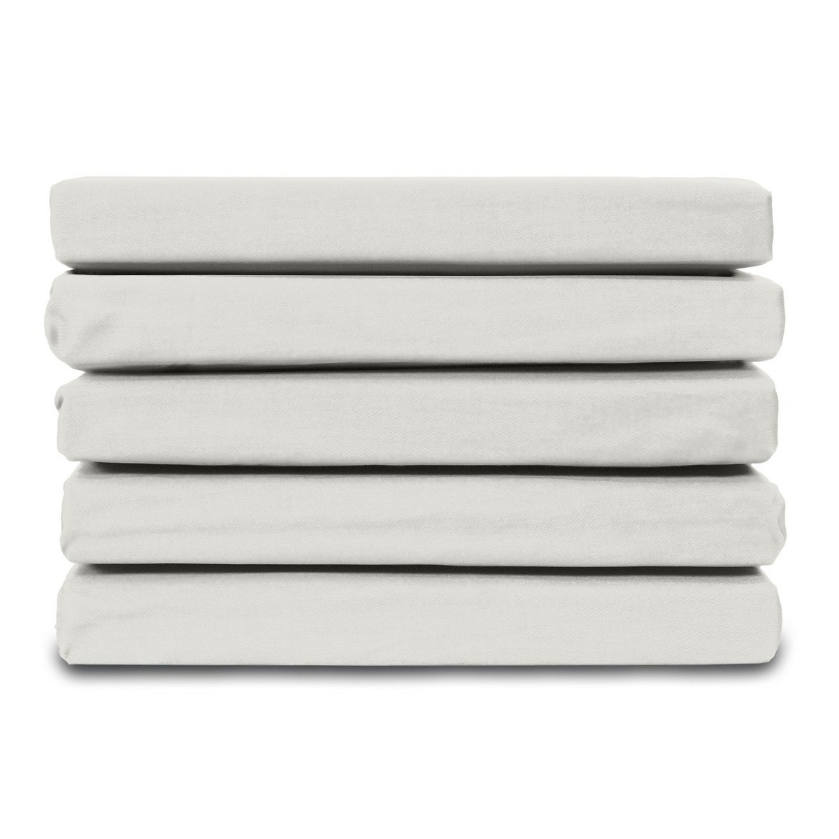 100% Cotton Satin Topper Fitted Sheet - Natural