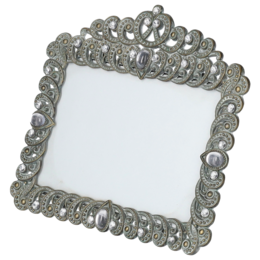 Decorative photo frame with rhinestones and drops 16x18 cm