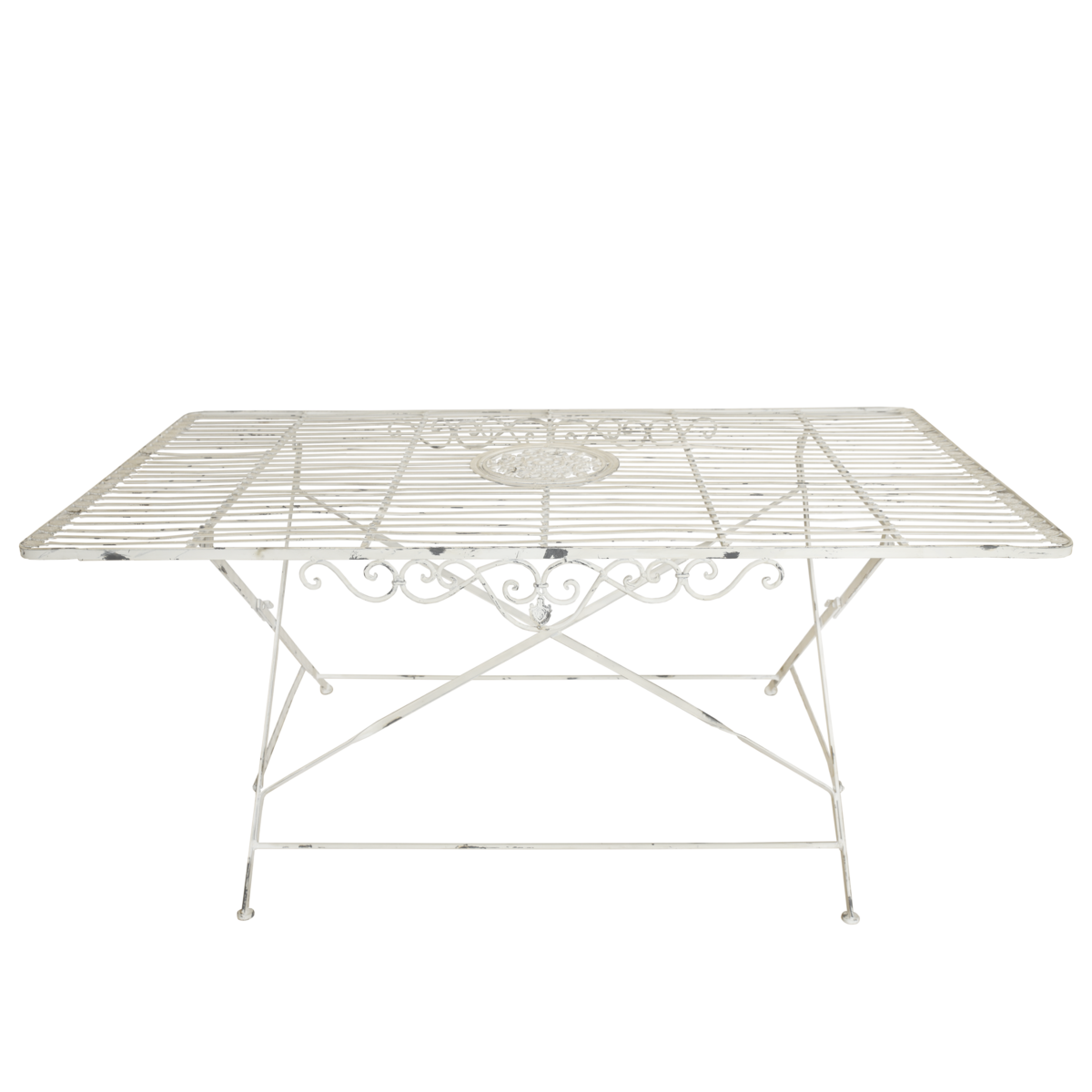 Antique white rectangular table 170 x 90 cm