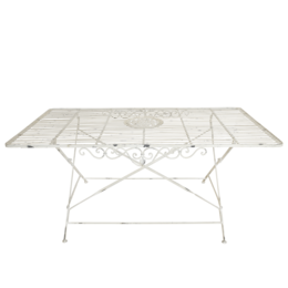 Antique white rectangular table 170 x 90 cm
