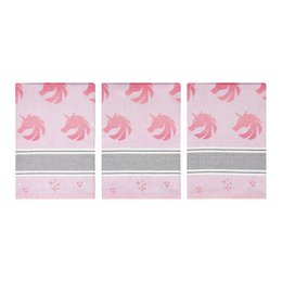Küchentuch Einhorn Rosa Baumwolle (3 Stück)