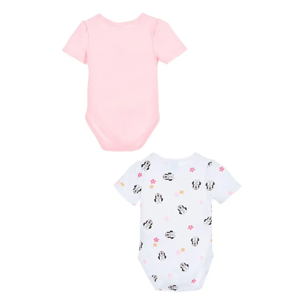 Sæt med 2 babybodyer, Floral Minnie