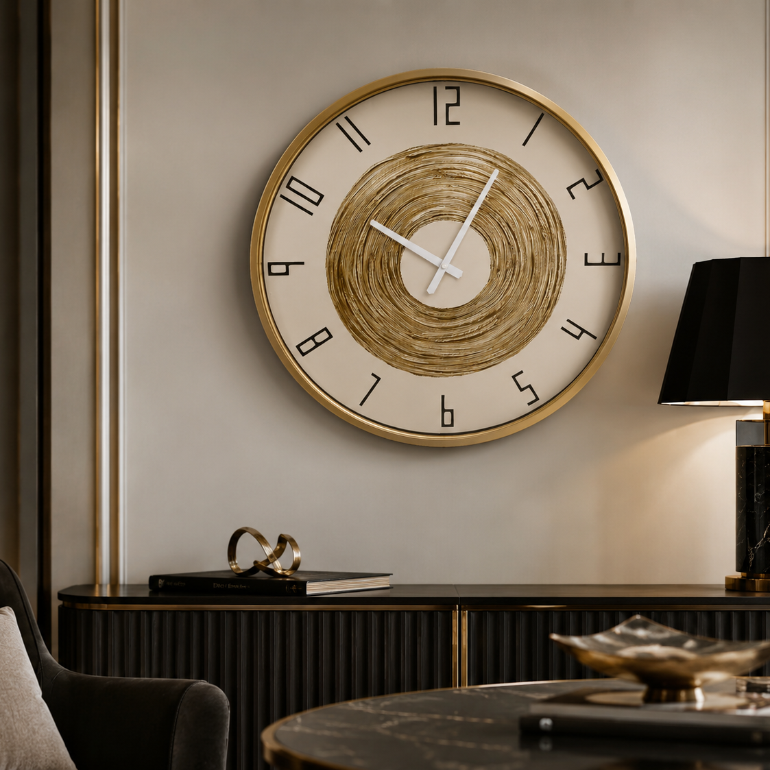 Orologio Glamour Weiß Ø 60 cm