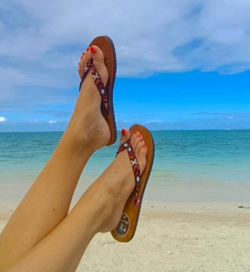 Flip Flop / Flip Flop Læder MAYA Sand