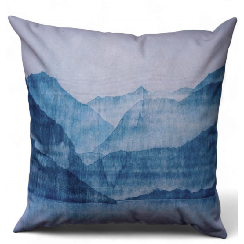 Funda de cojín exterior 45x45 azul cielo - estilo artístico impermeable
