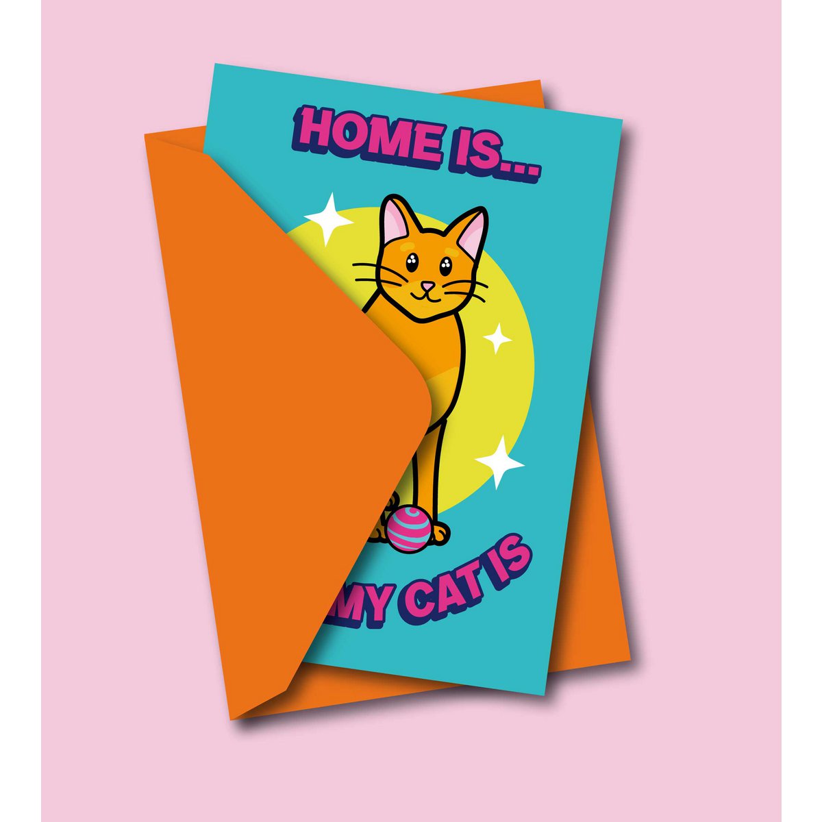 Home Is Where My Cat Is Greeting Card 