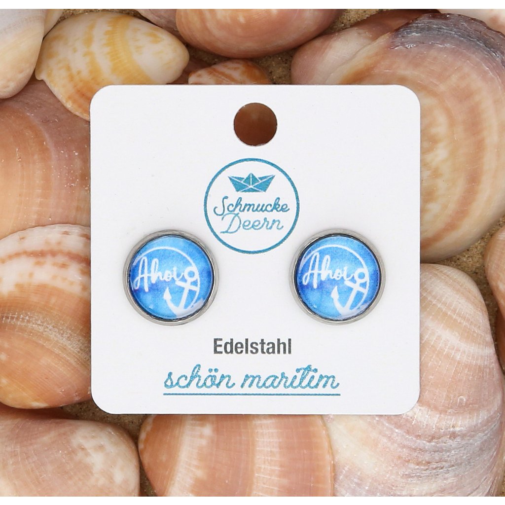Boucles d'oreilles en acier inoxydable ahoi