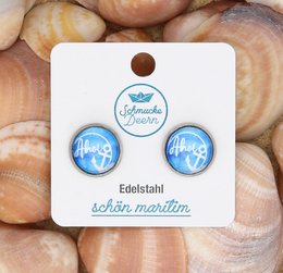 Boucles d'oreilles en acier inoxydable ahoi