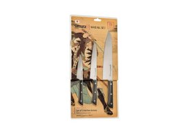Samura Harakiri Knife Set, 3 pcs, Paring, Utility & Chef's Knives, Black Handle