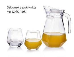 ADEL Set kan en 6 glazen 1,4L 6x330ml