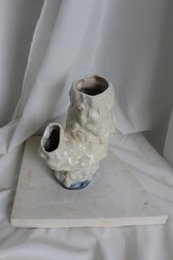 Grand vase en céramique fait main en corail