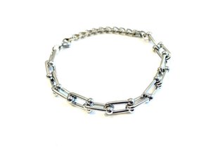 Armband stirrup stainless steel zilver