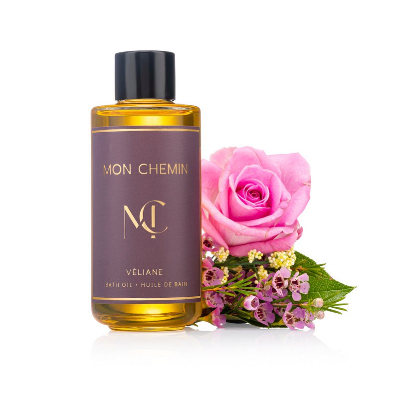 Mon Chemin® Luxus-Badeöl | Veliane | Blumig und elegant | Argan, Kamelie und Baobab