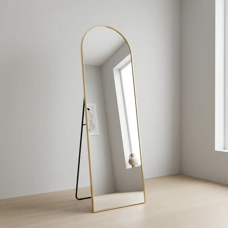 Bogenspiegel Kaja Gold mit Ständer 47x160 cm