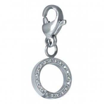 Charm Cercle cosmopolite ouvert en acier inoxydable