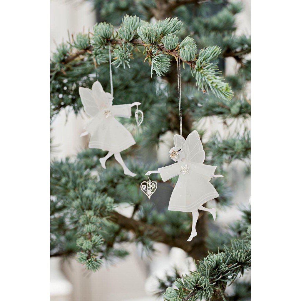 White Fairy with Heart, small (2-pack)
