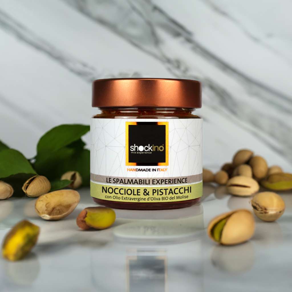 Streichfähige Creme 45 % Haselnüsse und Pistazien