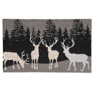 Deurmat 75x45 cm Grijs Kokos Elanden Kokosmat