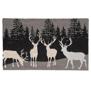 Deurmat 75x45 cm Grijs Kokos Elanden Kokosmat