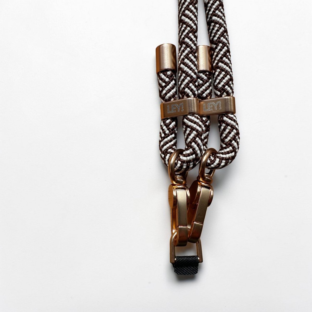 Mobile phone chain - brown-white MESSE
