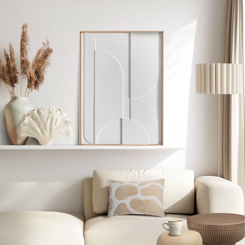 Painting 3D Art Relief Art Geometric Calm 70x50
