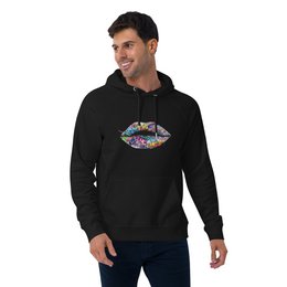 Lipstickjungle unisex økologisk raglan hættetrøje