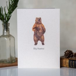 'Big thanks' Bear Give Back Thank You Card