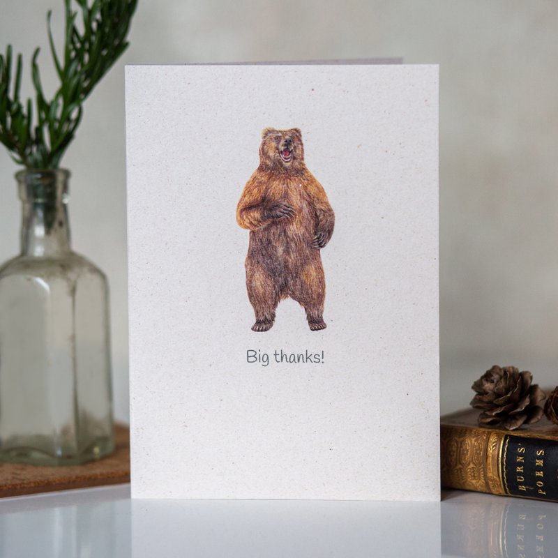 'Big thanks' Bear Give Back Thank You Card