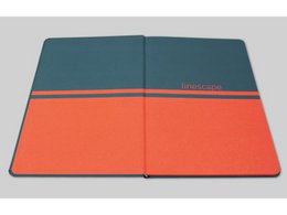 Carnet Linescape Neo A5 l.bleu/ligne papaye 176 pages 80 gr. HC