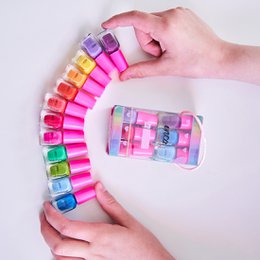 Packung mit 12 Mini-Nagellacken für Kinder – sortiert – Sommerfarben