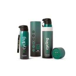 Flaske • Thermo RCL Green & Black - Bæredygtig drikkeflaske