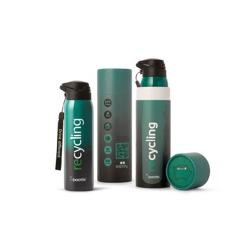 bottle • THERMO RCL Green & Black  - Sustainable drinking bottle