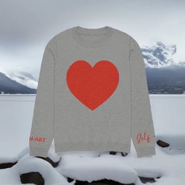 Heart - Strikket sweater med rund hals GRÅ | strikket sweater med rund hals