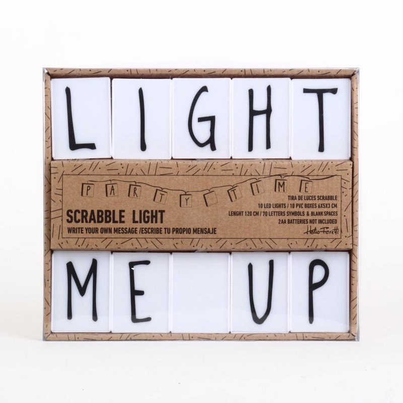 GHIRLANDA DI LUCE SCRABBLE HF