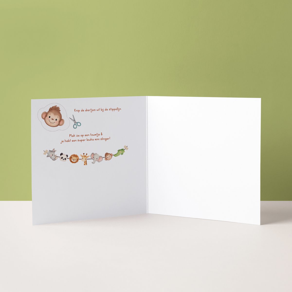 Wenskaart | Hiep Hiep Hoera (knip je slinger)