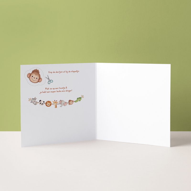 Wenskaart | Hiep Hiep Hoera (knip je slinger)